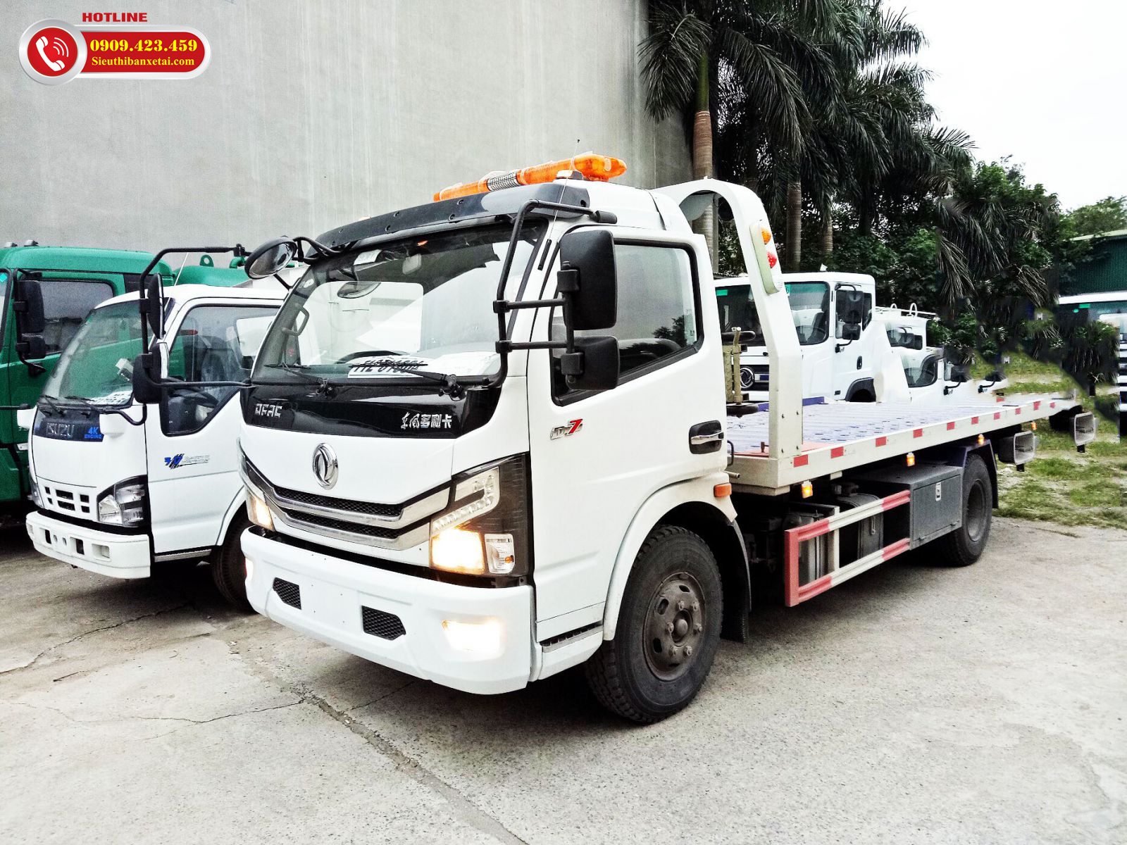 Xe cứu hộ 2 chức năng kéo xe, sàn trượt Dongfeng nhập khẩu